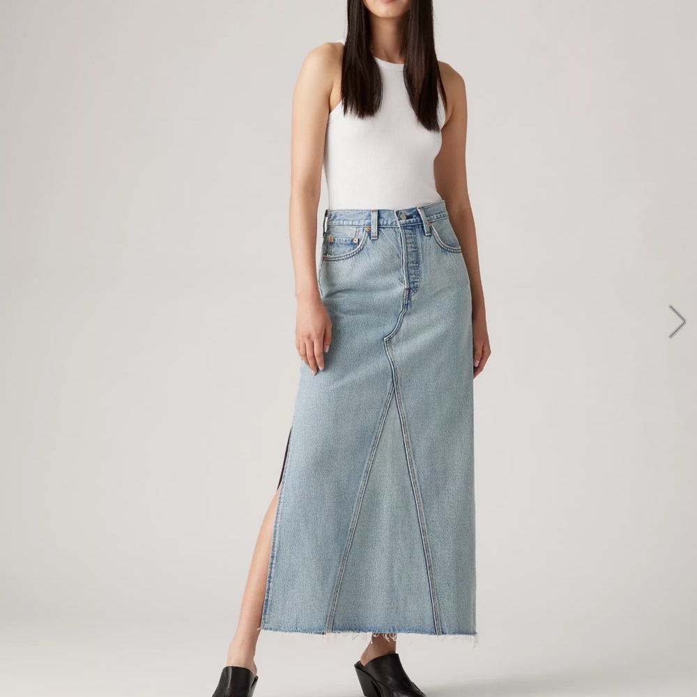 Levi's Light Blue Maxi Skirt